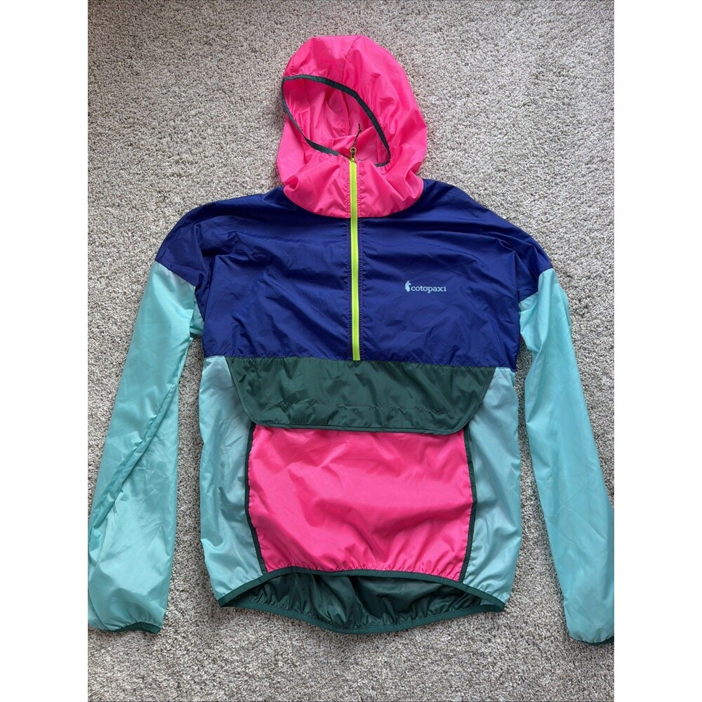 Cotopaxi Teca Half Zip Windbreaker Jacket Hooded Multicolor Size Womens L Mens M